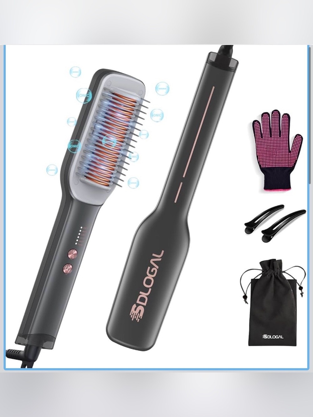 Hair Brush Straightener